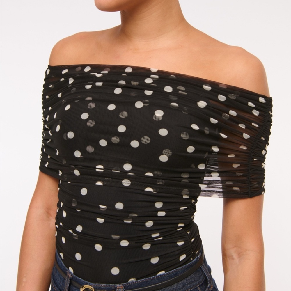 NWT Abercrombie- Mesh Foldover Bodysuit